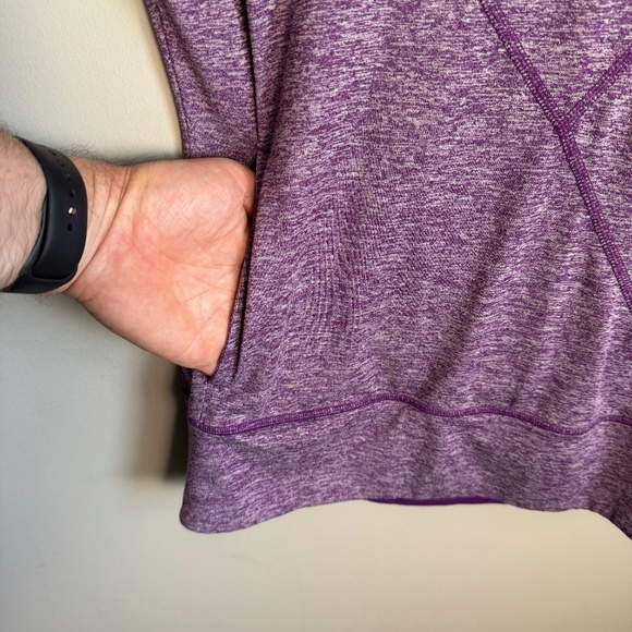 Adidas Women's Short Sleeve Athletic High Neck Top Purple Small Activewear Gym - Picture 5 of 15